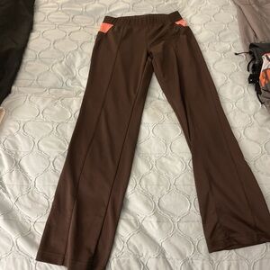 Brown Pants with Pink Accents